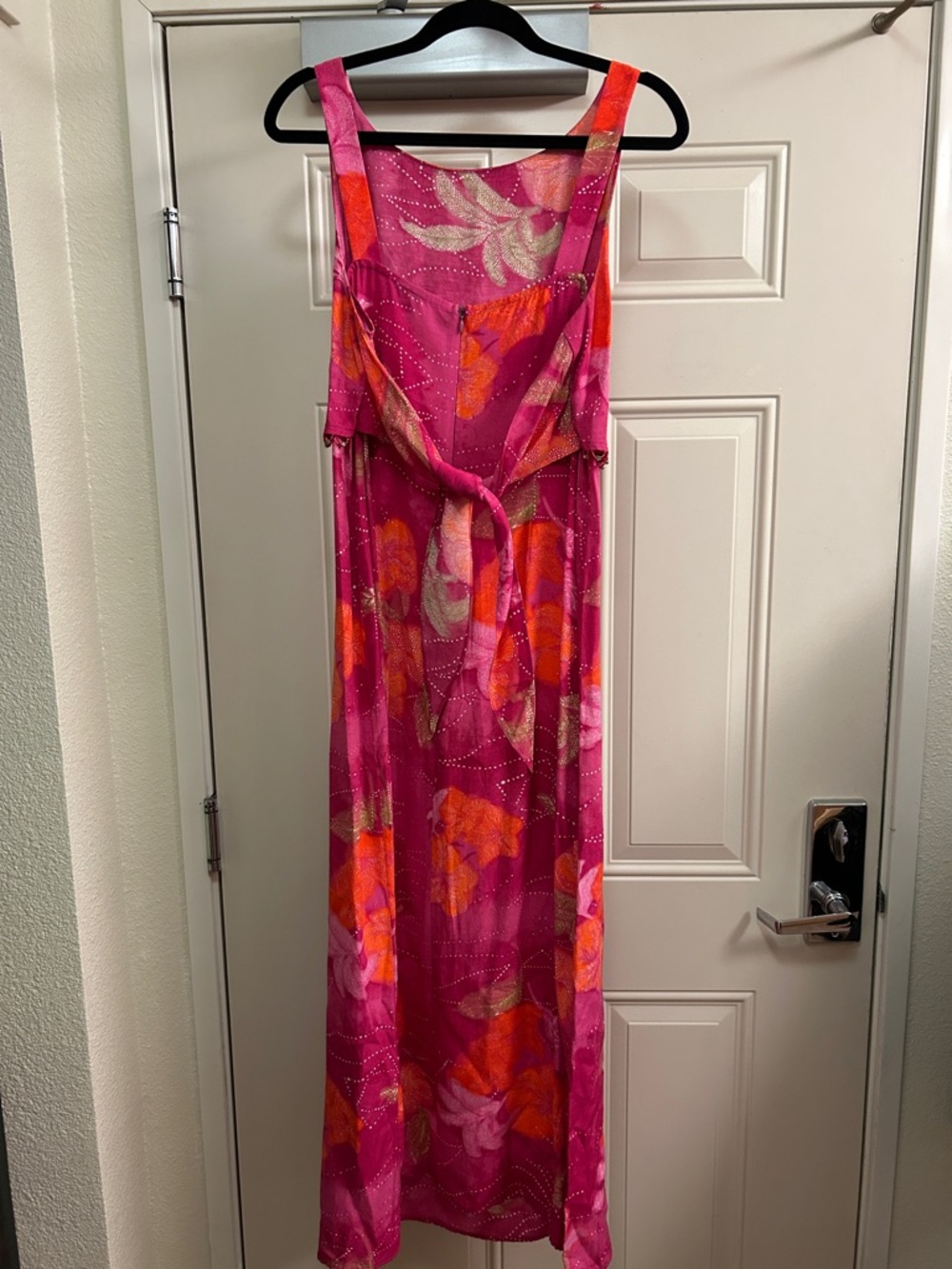 Vintage/Retro CDC Pink and Orange Printed Rayon Dress - Picture 2 of 5